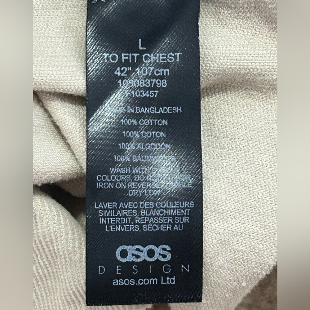 ASOS Men’s Large Corduroy Long Sleeve Button Down Shirt - Picture 4 of 7